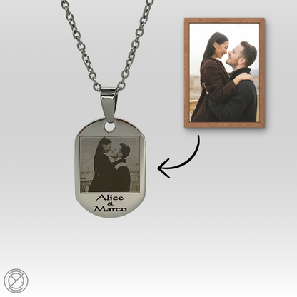 Collana Personalizzata con Incisione Foto Ricordo - Decozy™