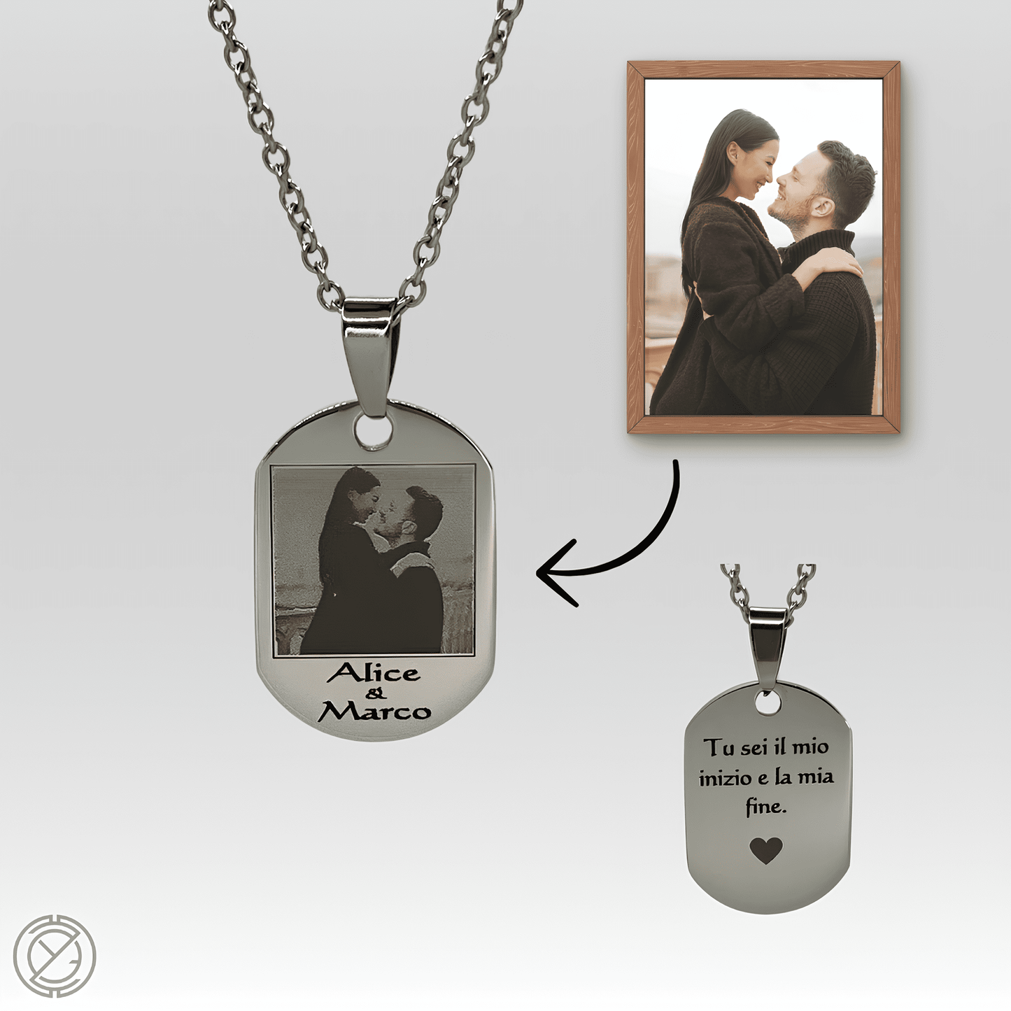 Collana Personalizzata con Incisione Foto Ricordo - Decozy™