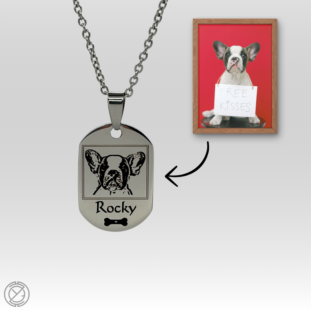 Collana Personalizzata con Incisione Acciaio Donna Dedica Frase e foto Collana Personalizzata con Incisione Acciaio Donna Dedica Frase e foto
