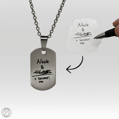 Collana Personalizzata con Incisione Dedica Scritta a Mano - Decozy™