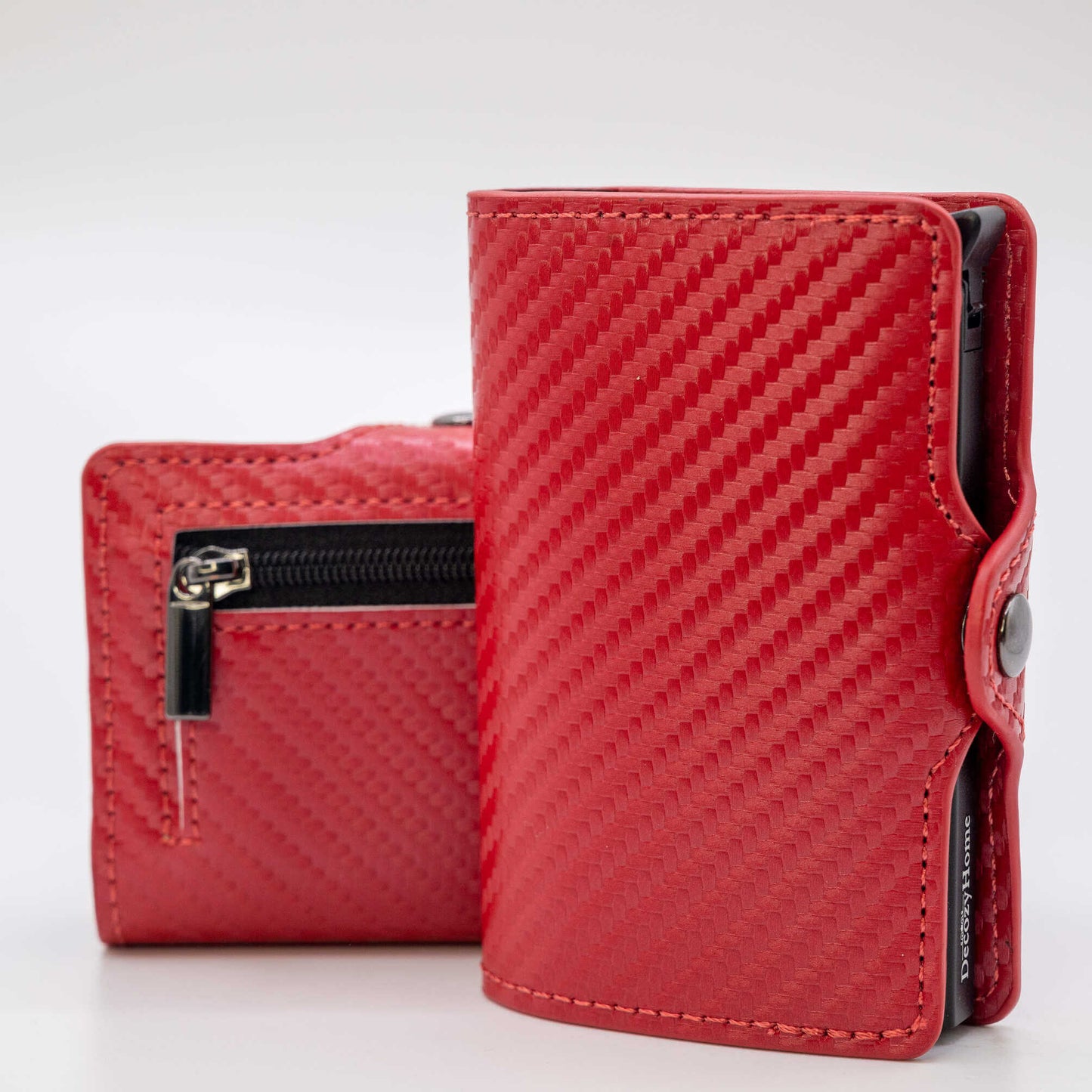 Portafoglio RFID Decozy™ Rosso Carbon - Protezione e Stile